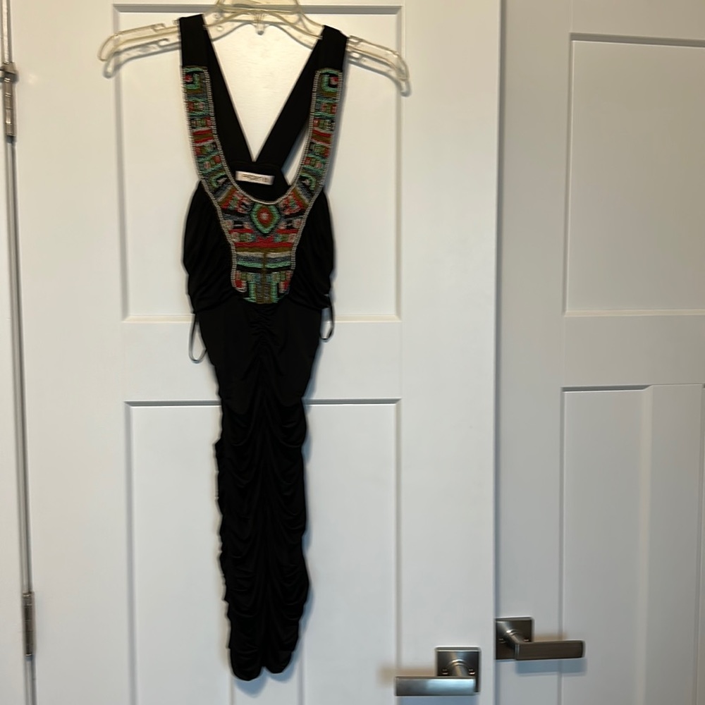 Black dress with neck detail